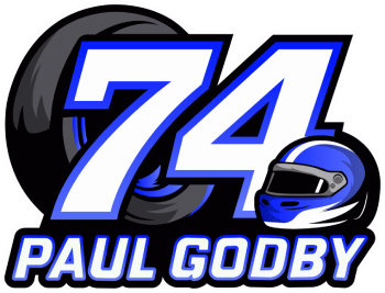 74 White Logo with Helmet & Paul Godby